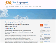 Tablet Screenshot of cleanlanguage.de