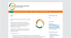 Desktop Screenshot of cleanlanguage.fr